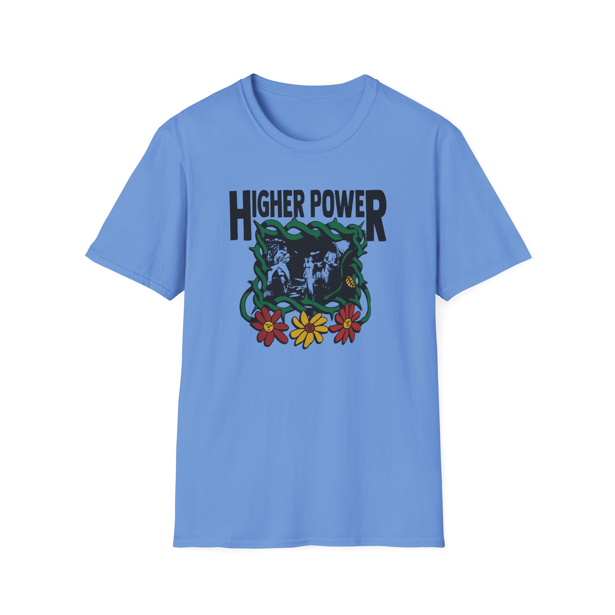 Higher Power Flowers Unisex Softstyle T-Shirt - Image 27