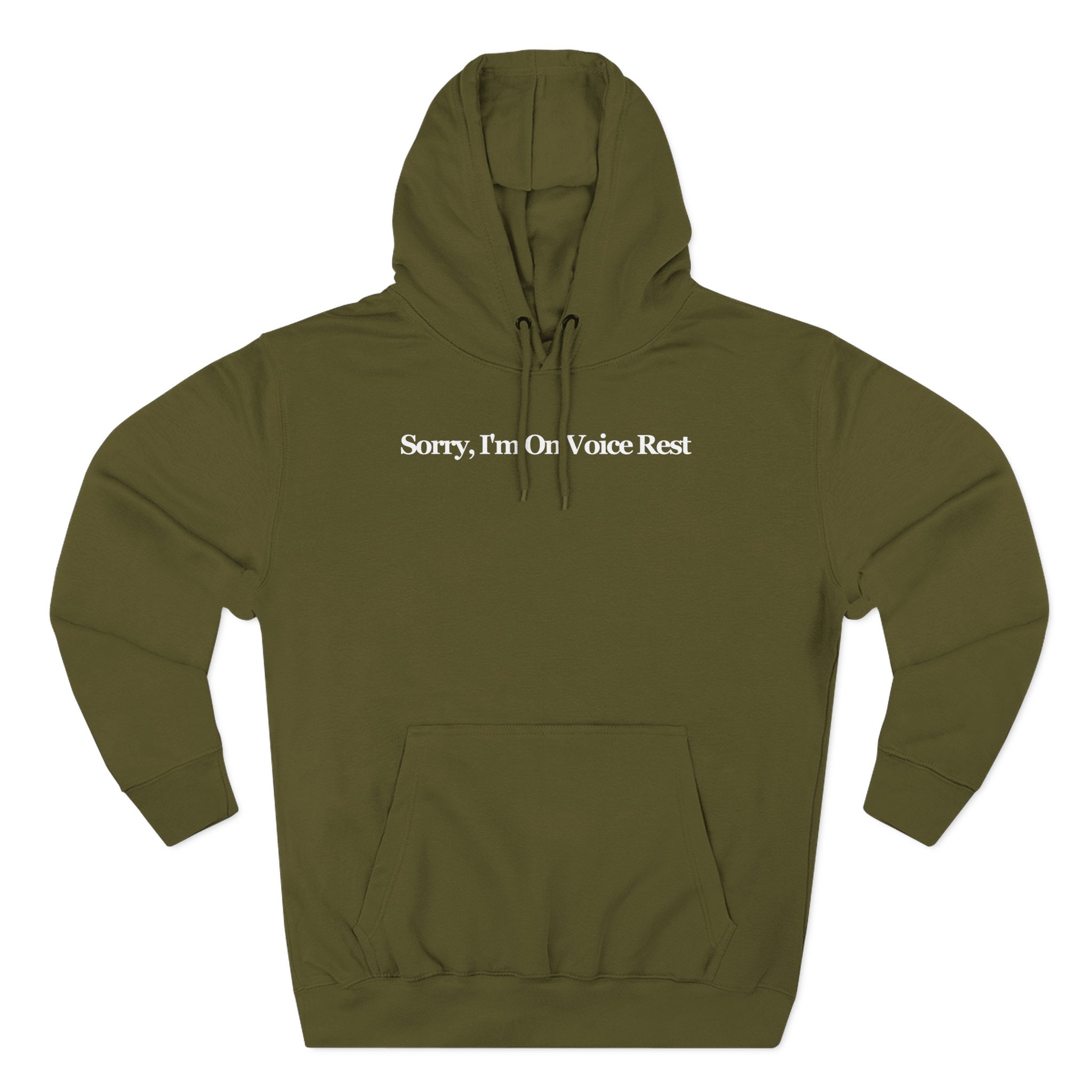 Giggly Squad Sorry I'm on Voice Rest Three-Panel Fleece Hoodie - Image 5