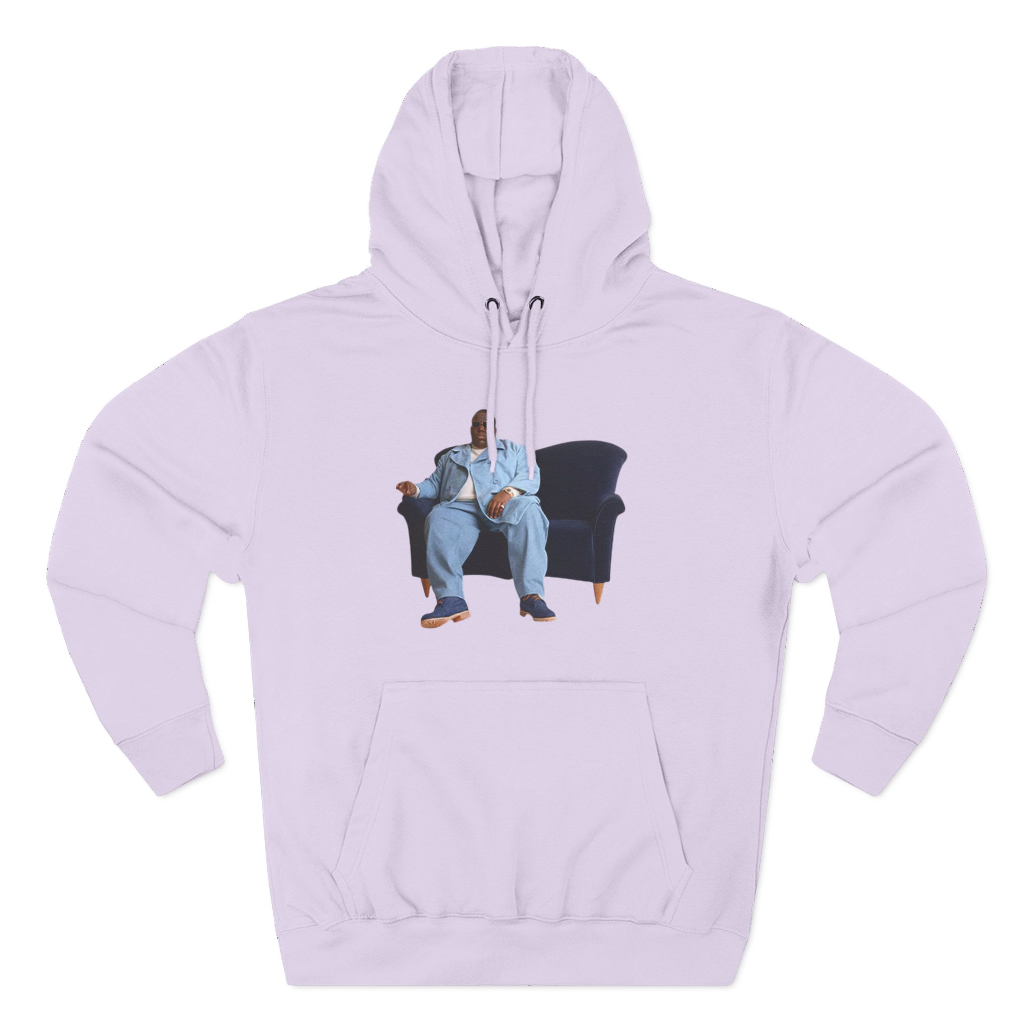 Biggie Smalls Couch Photo Three-Panel Fleece Hoodie - Image 13