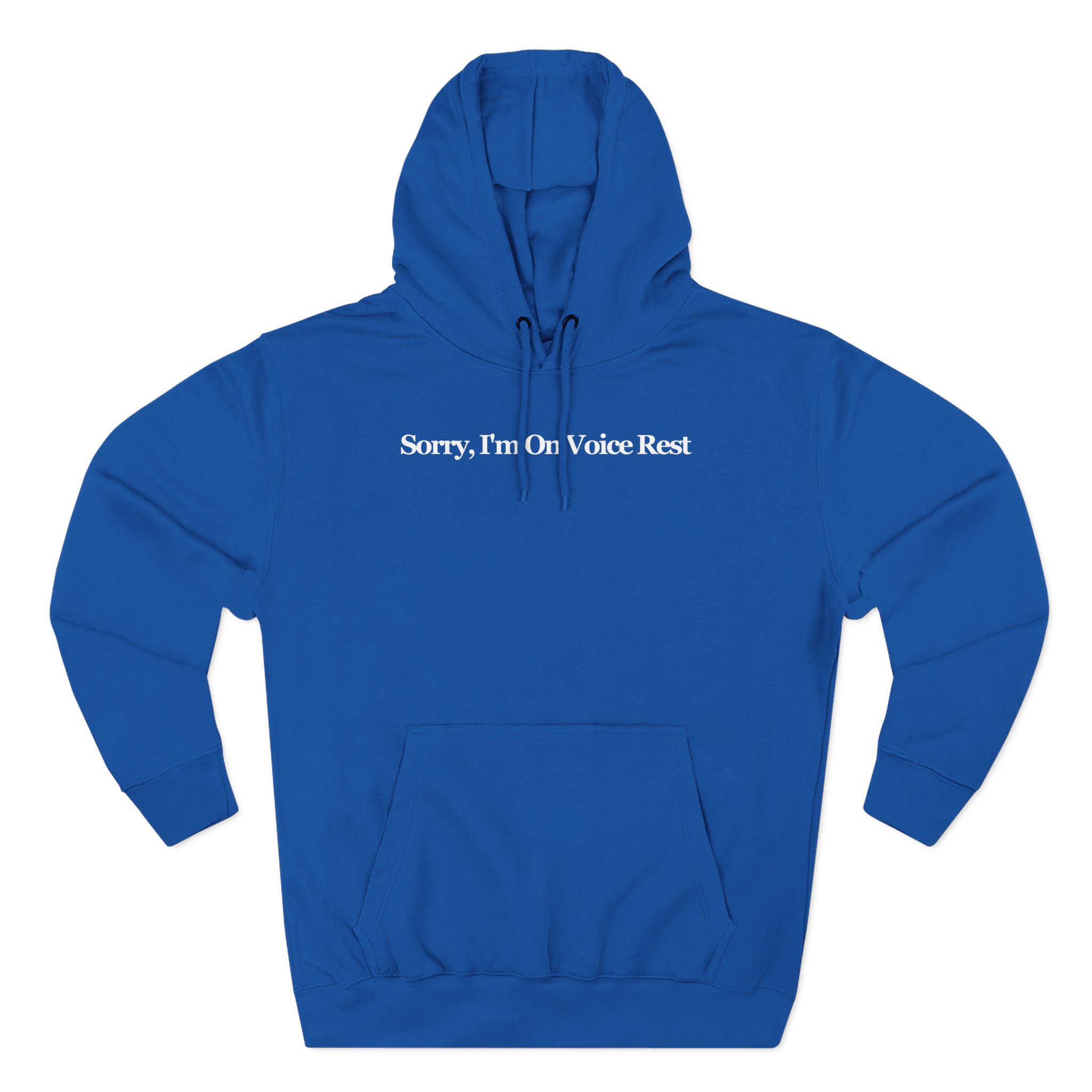 Giggly Squad Sorry I'm on Voice Rest Three-Panel Fleece Hoodie - Image 9