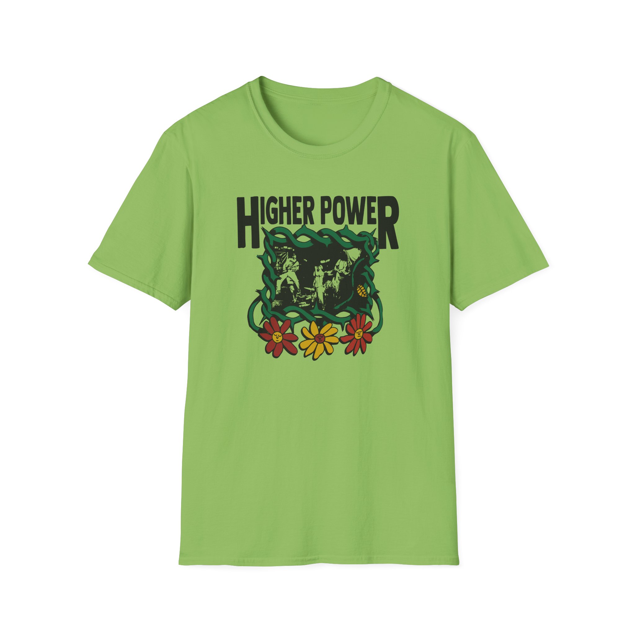 Higher Power Flowers Unisex Softstyle T-Shirt - Image 19