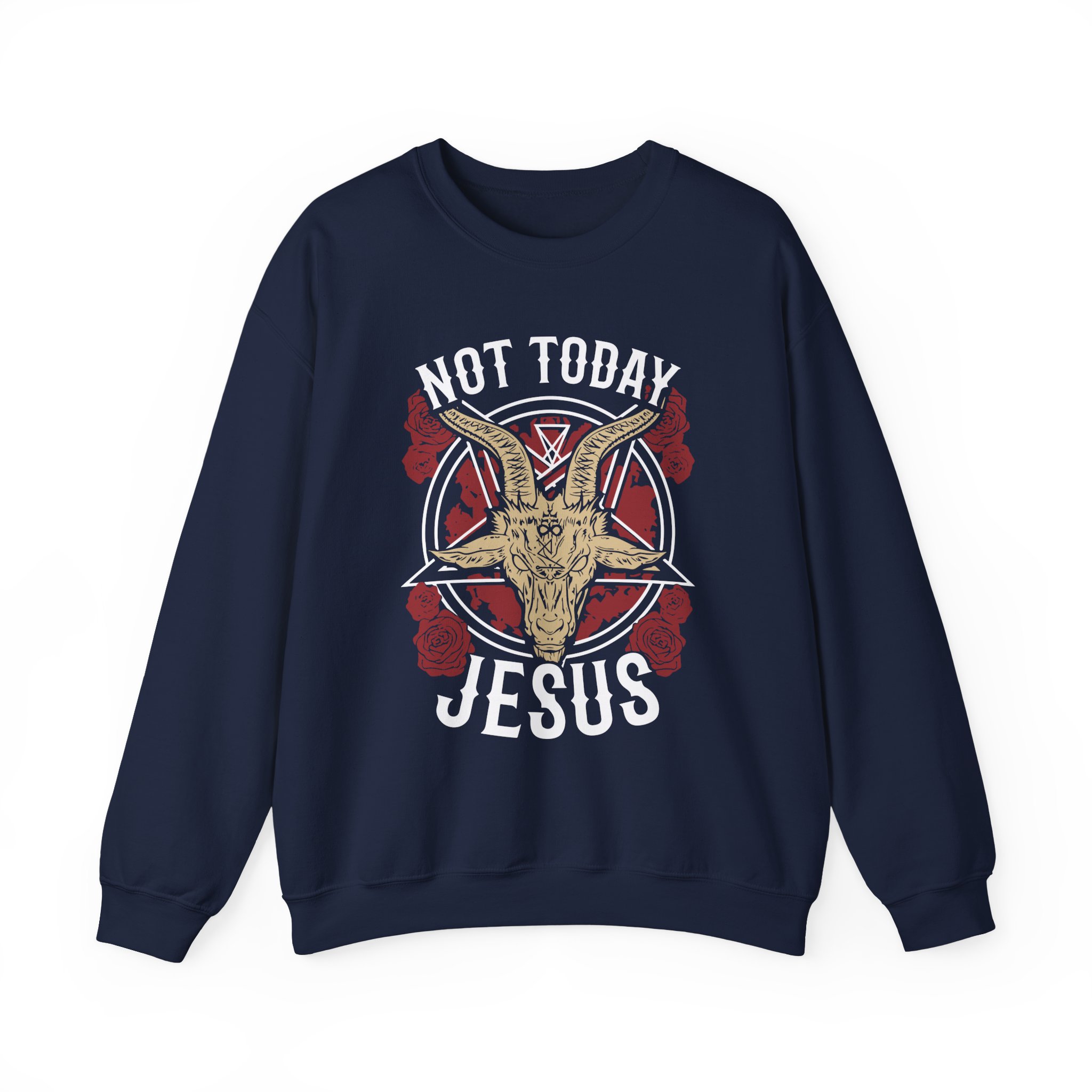 Goatwhore Not Today Jesus Unisex Heavy Blend™ Crewneck Sweatshirt - Image 5