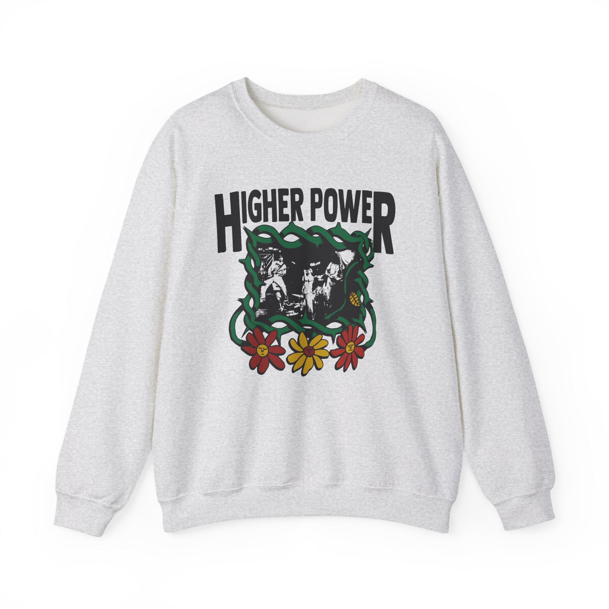 Higher Power Flowers Unisex Heavy Blend™ Crewneck Sweatshirt - Image 3