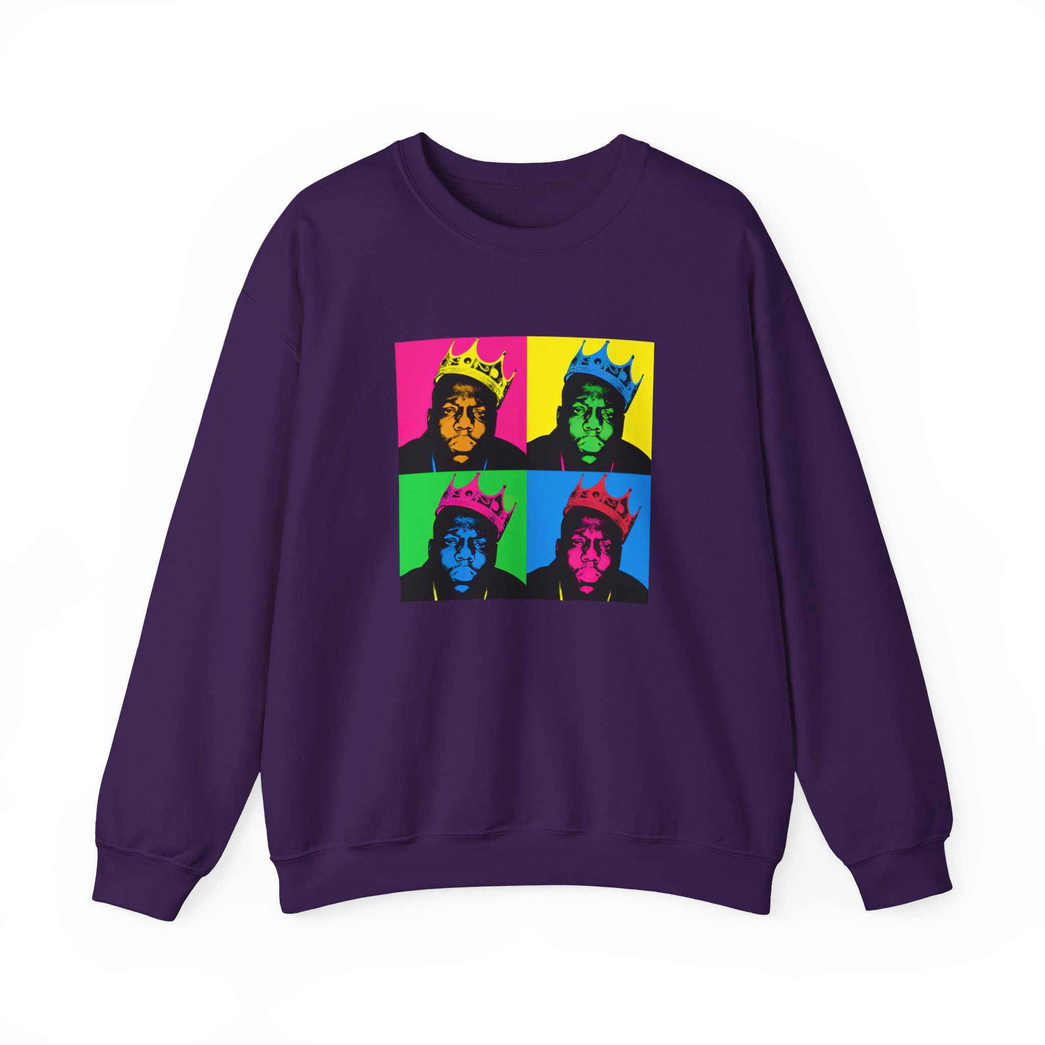 Biggie Smalls Crown Pop Art Unisex Heavy Blend™ Crewneck Sweatshirt - Image 9