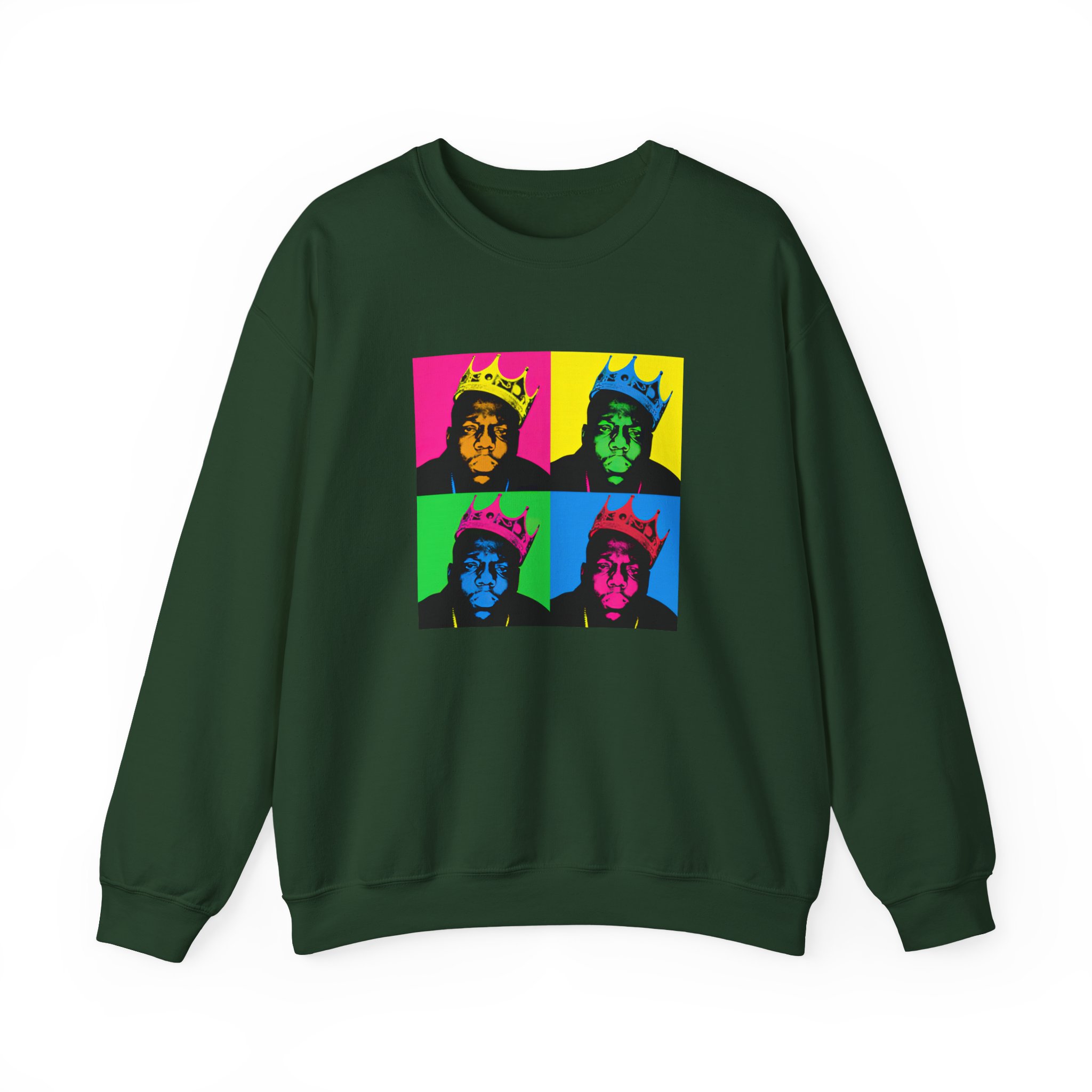 Biggie Smalls Crown Pop Art Unisex Heavy Blend™ Crewneck Sweatshirt - Image 5