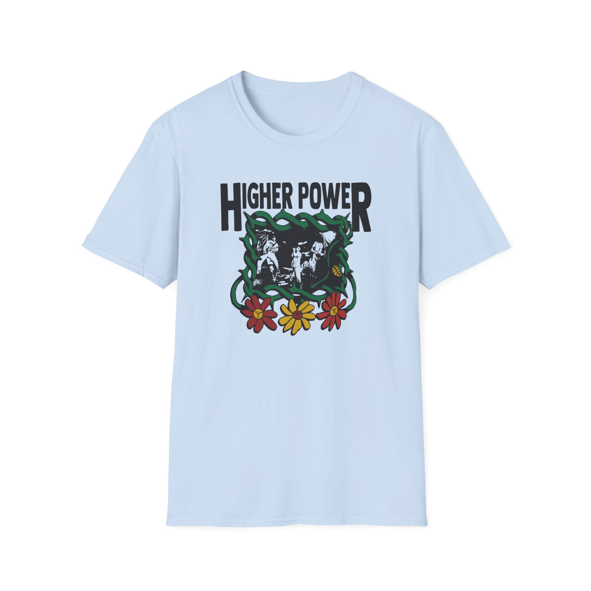 Higher Power Flowers Unisex Softstyle T-Shirt - Image 25