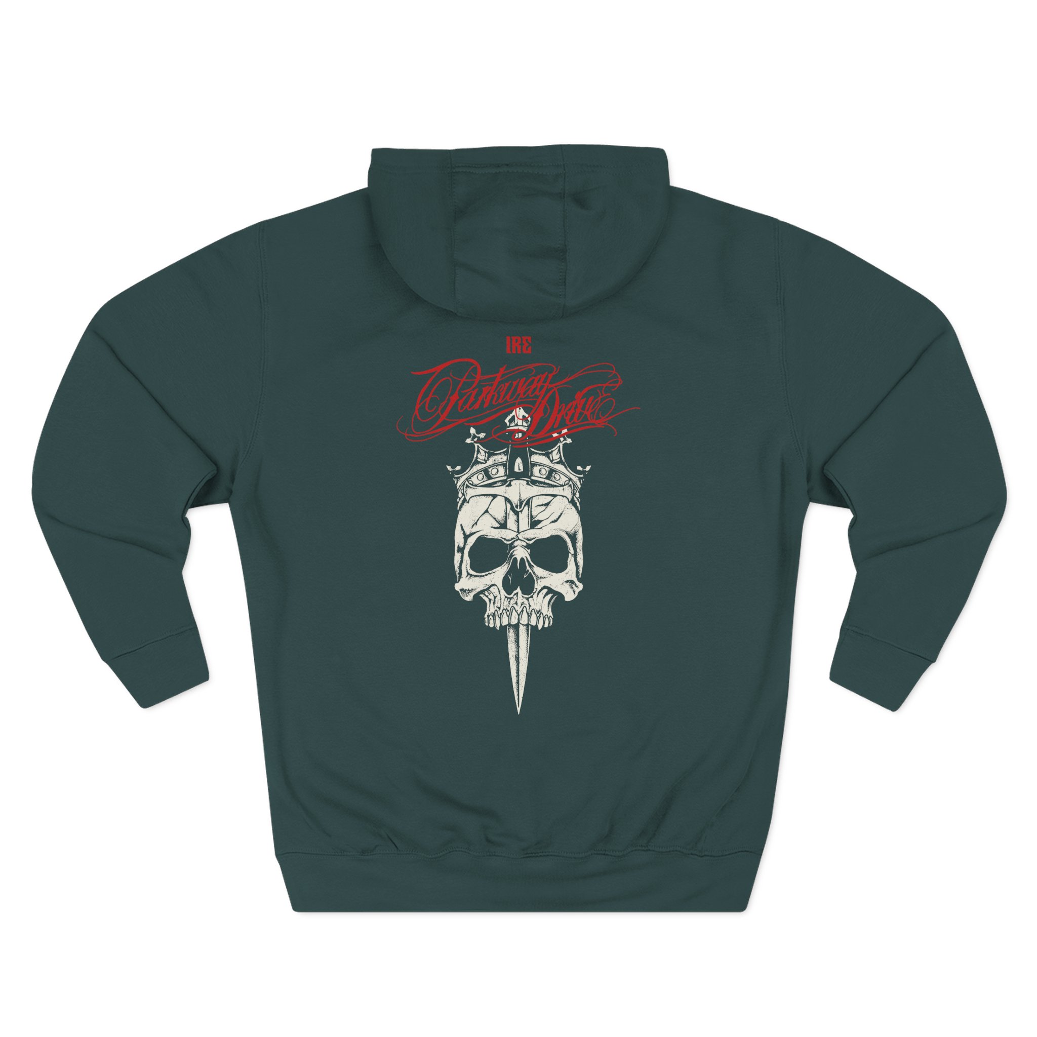 Parkway Drive IRE Skull Three-Panel Fleece Hoodie - Image 6