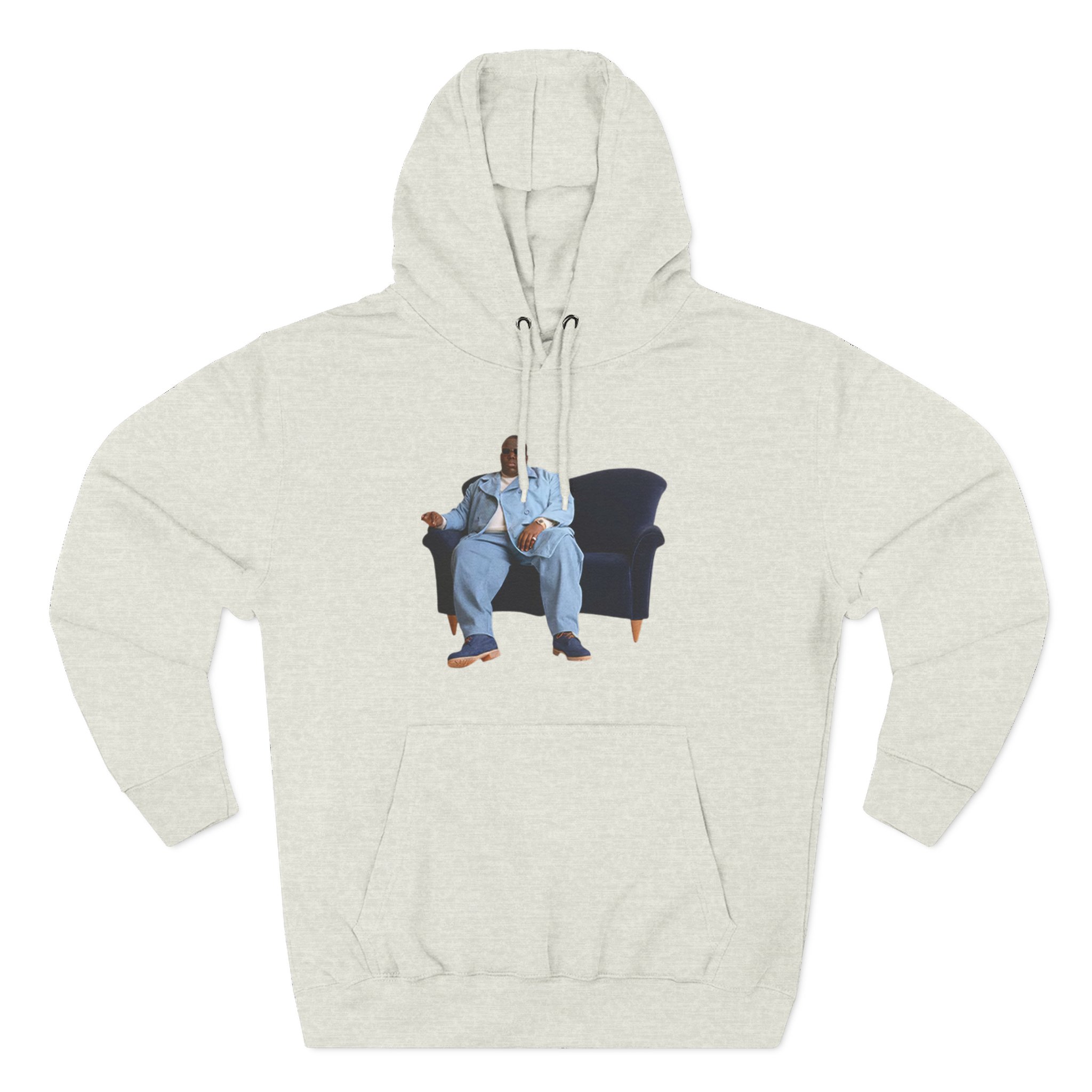 Biggie Smalls Couch Photo Three-Panel Fleece Hoodie - Image 11