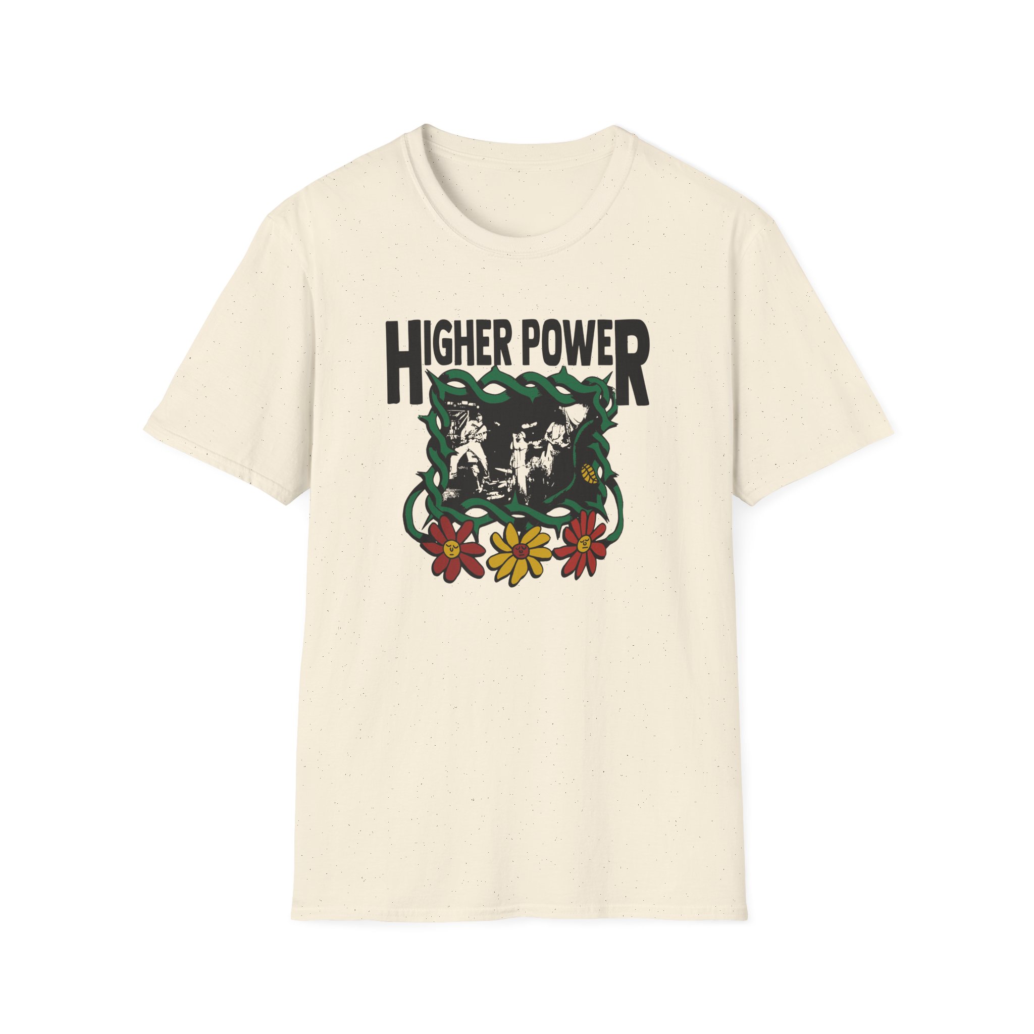Higher Power Flowers Unisex Softstyle T-Shirt - Image 11