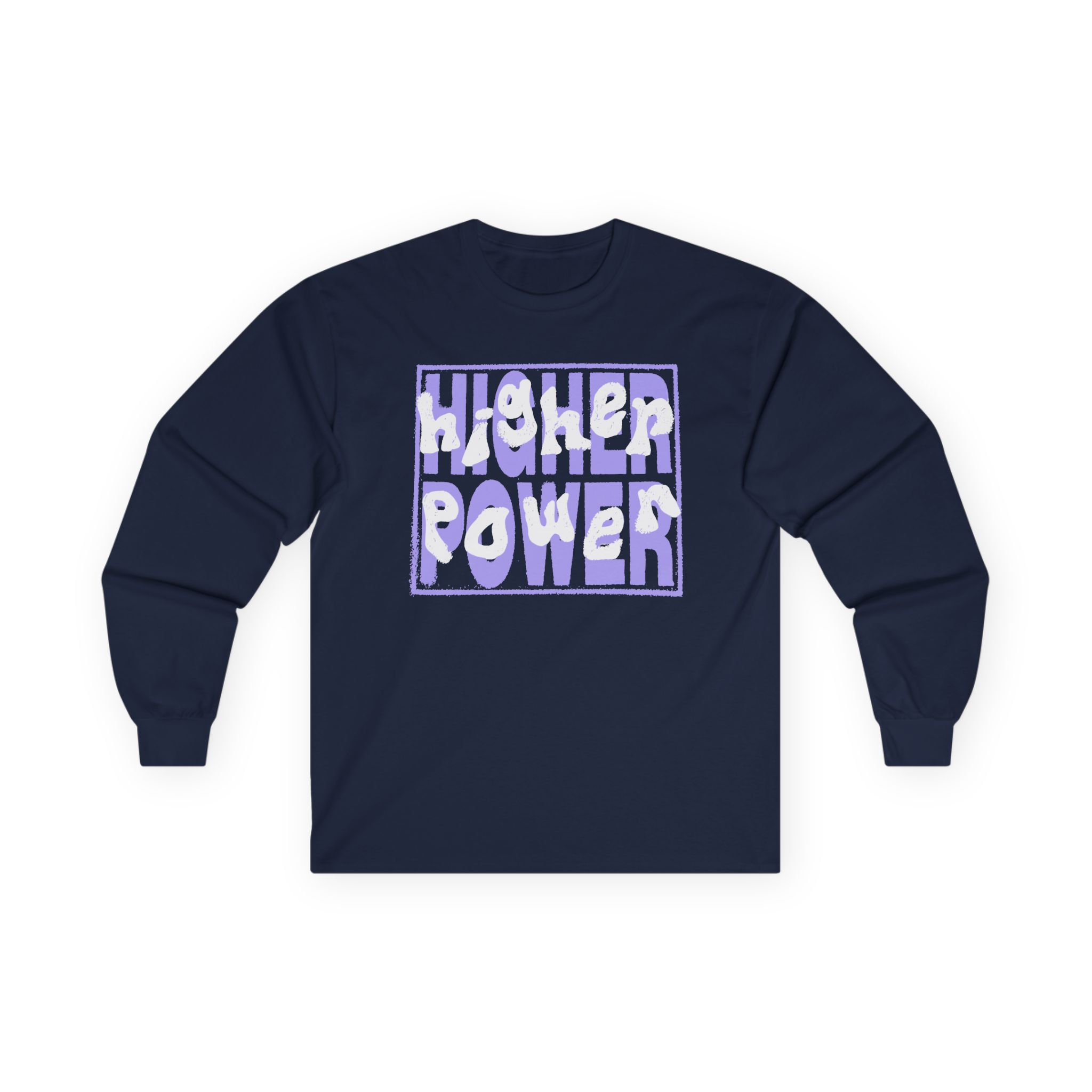 Higher Power Purple Logo Unisex Ultra Cotton Long Sleeve Tee - Image 13