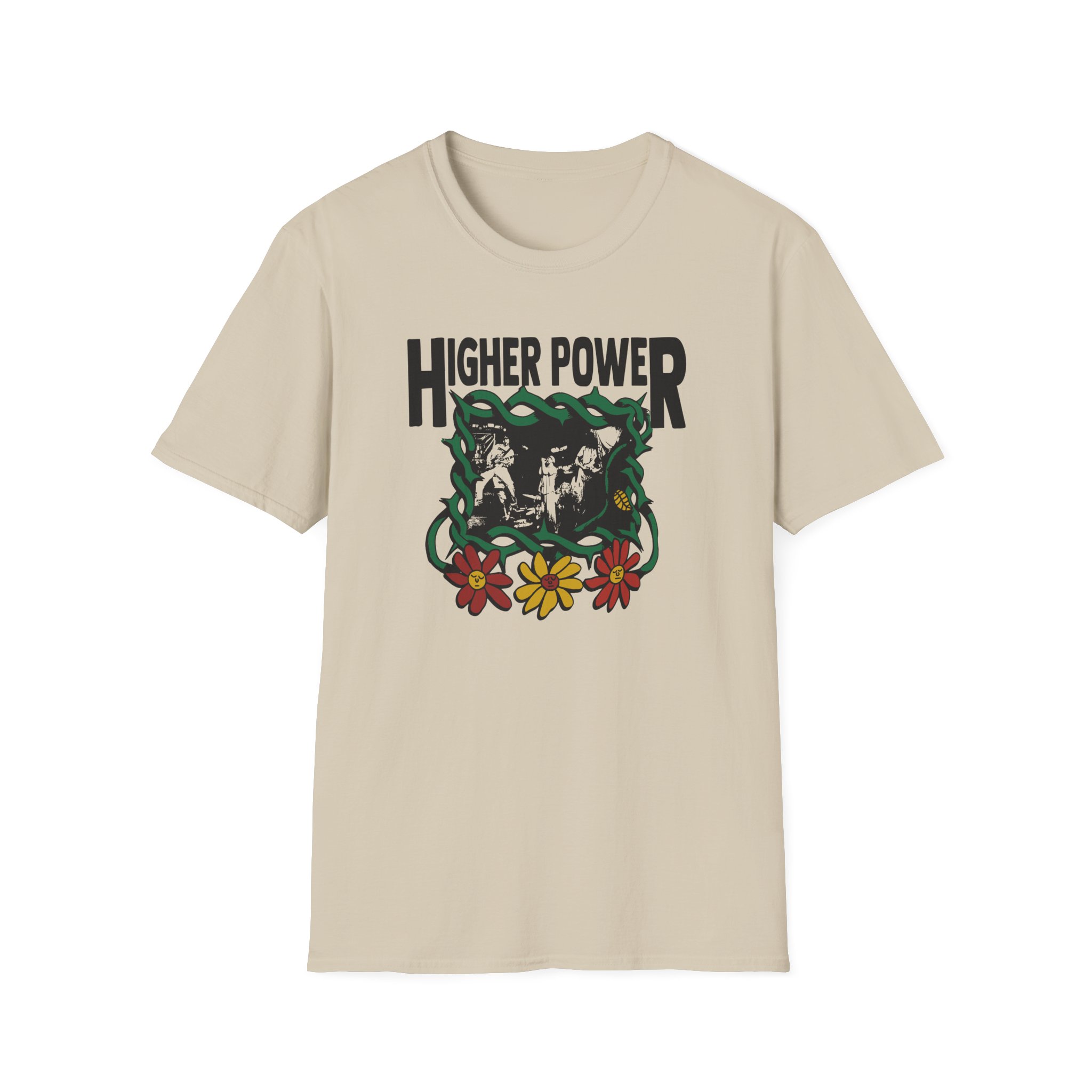 Higher Power Flowers Unisex Softstyle T-Shirt - Image 5