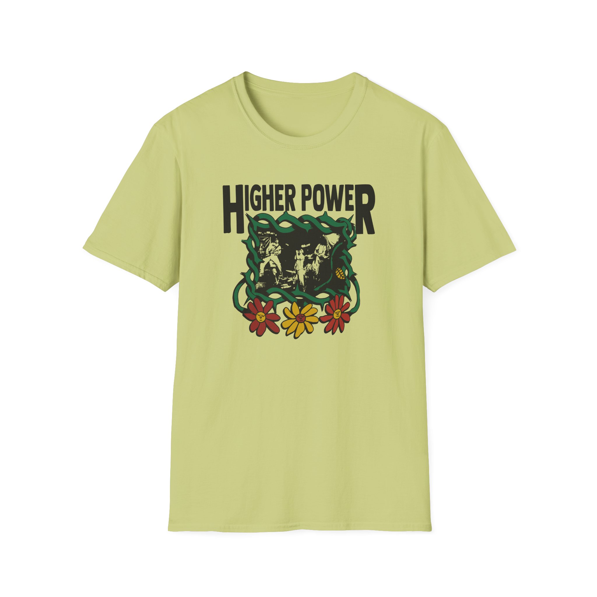 Higher Power Flowers Unisex Softstyle T-Shirt - Image 15