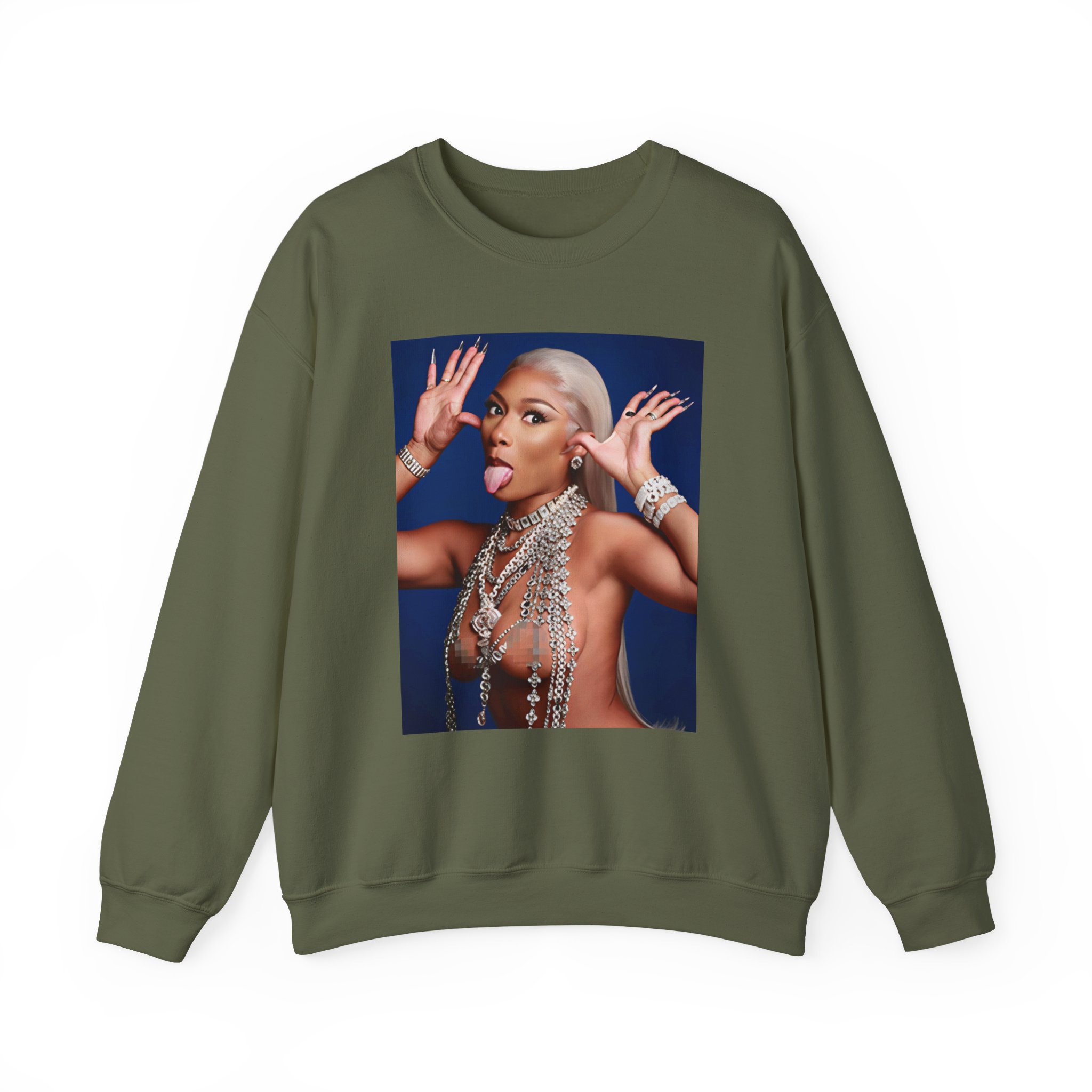 Megan Thee Stallion Hiss Tina Snow Unisex Heavy Blend™ Crewneck Sweatshirt - Image 9