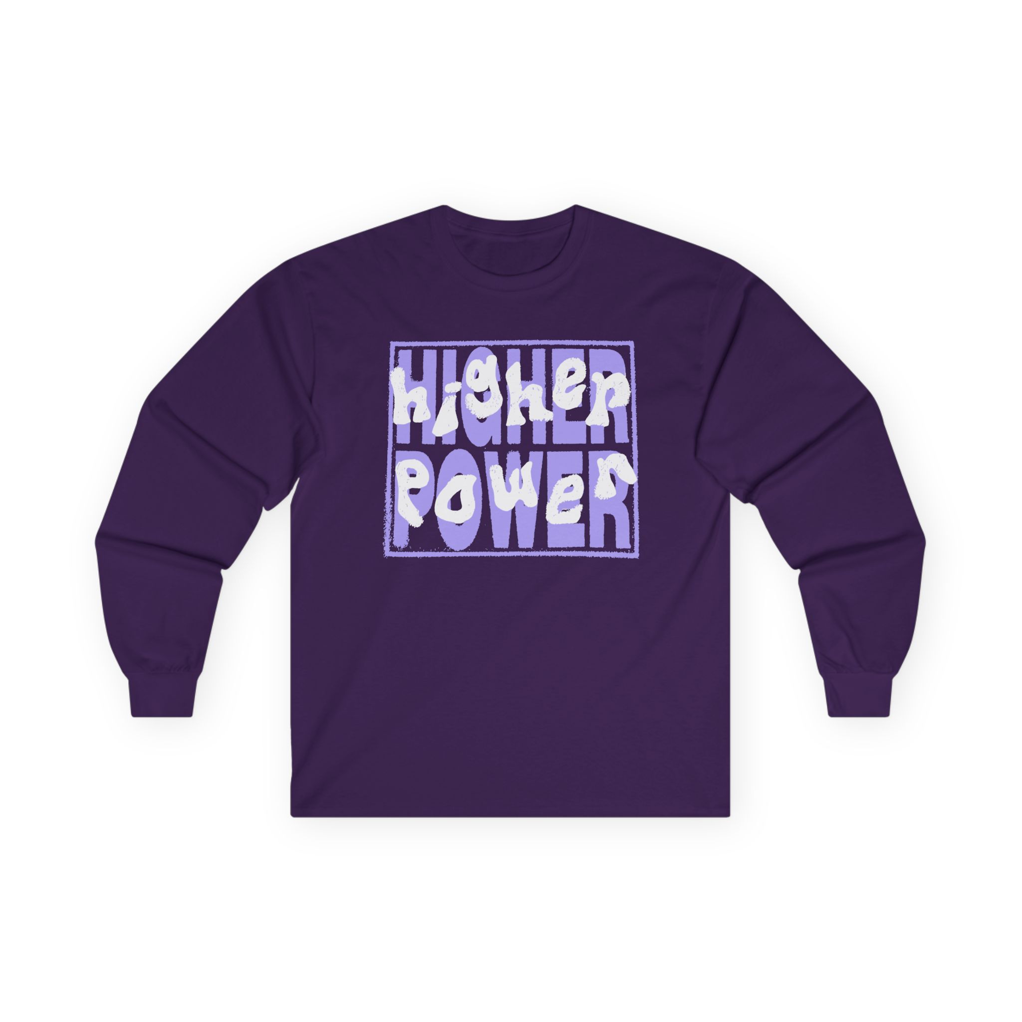 Higher Power Purple Logo Unisex Ultra Cotton Long Sleeve Tee - Image 15