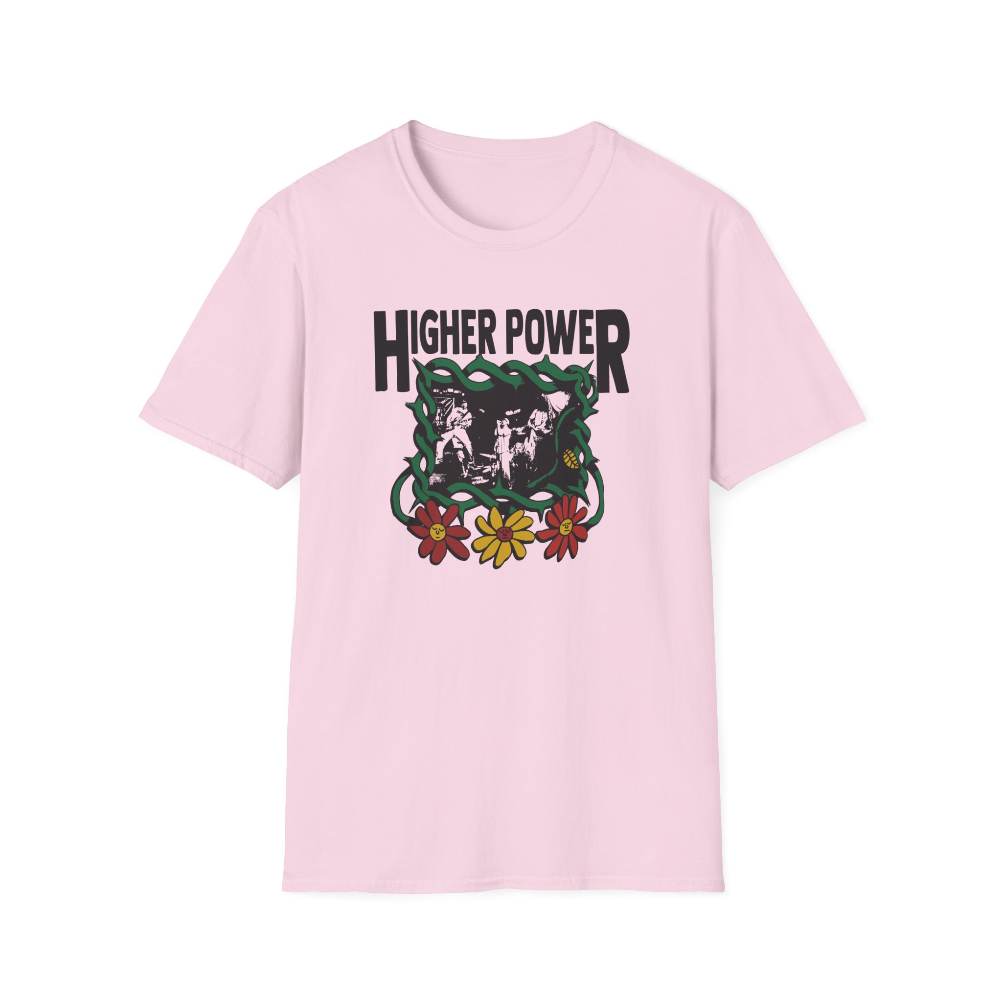 Higher Power Flowers Unisex Softstyle T-Shirt