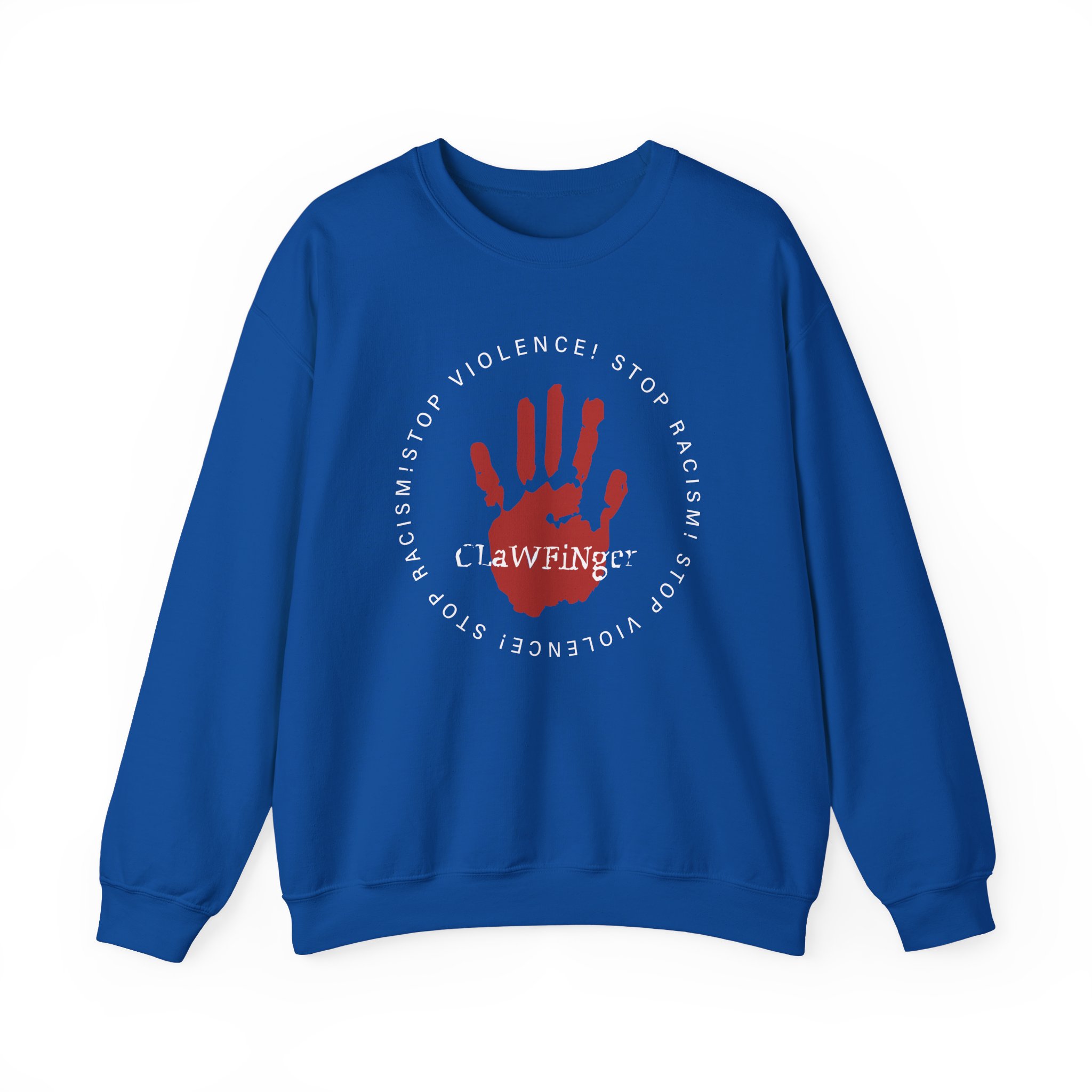 Clawfinger Stop Racism Stop Violence Unisex Heavy Blend™ Crewneck Sweatshirt - Image 7