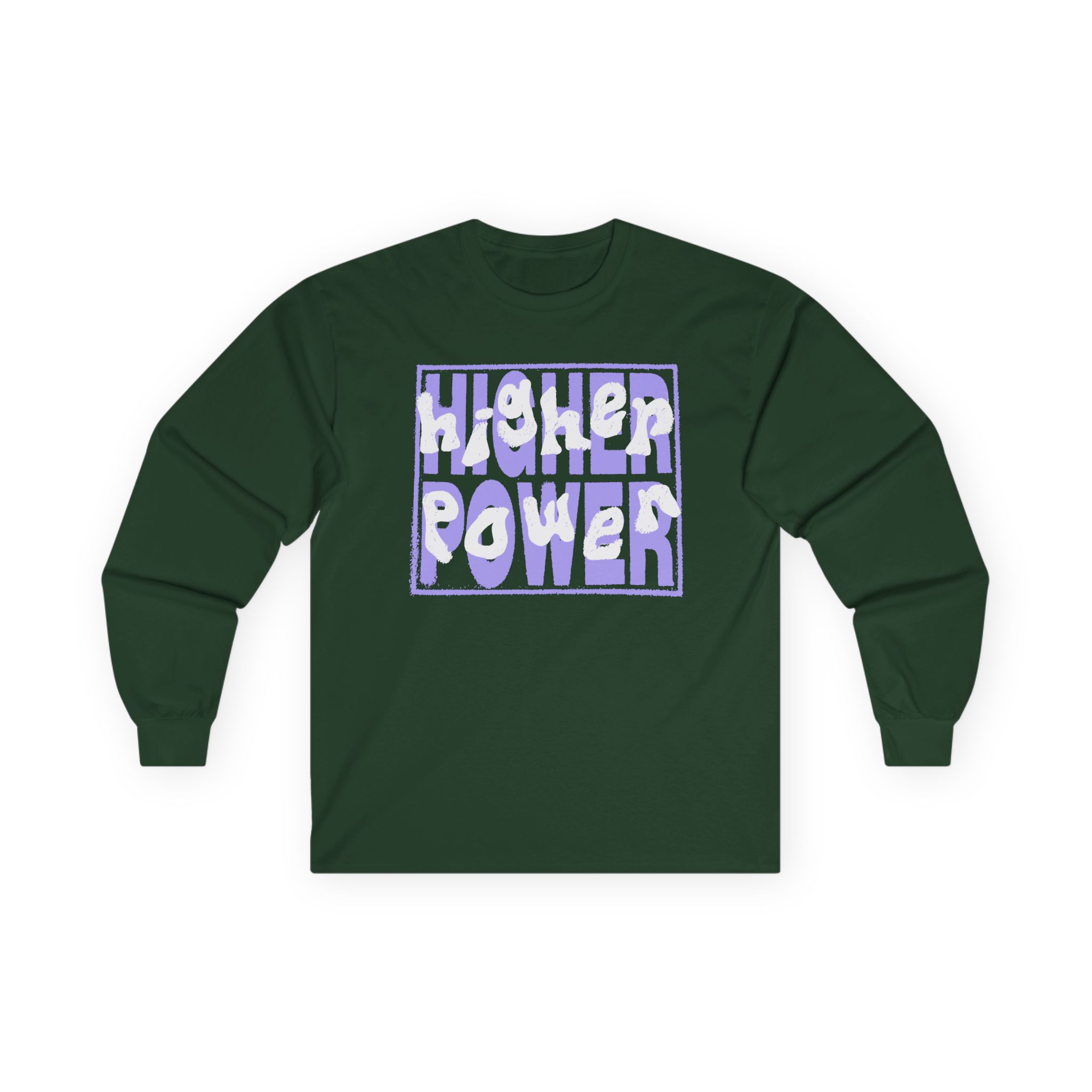 Higher Power Purple Logo Unisex Ultra Cotton Long Sleeve Tee - Image 7