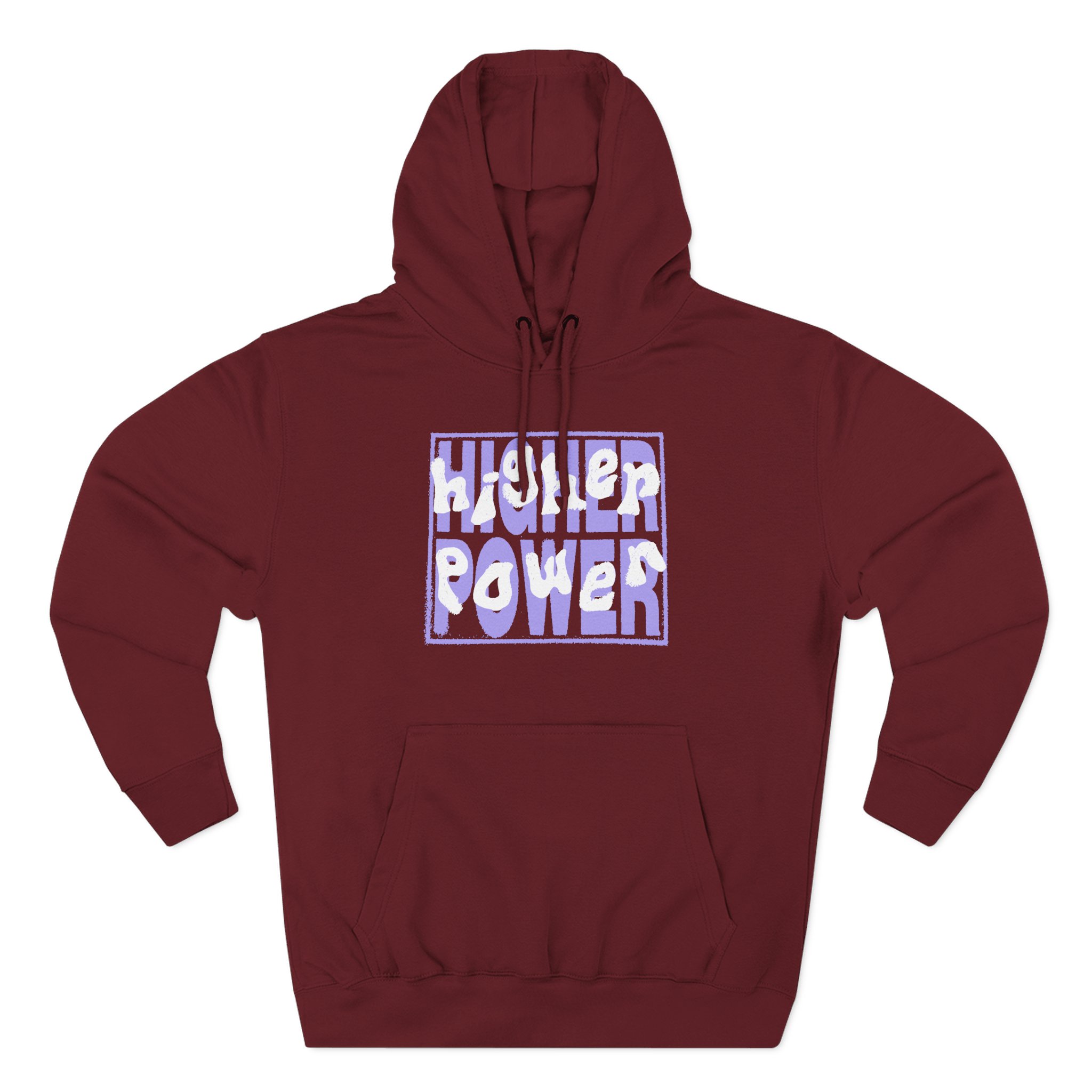 Higher Power Purple Logo Three-Panel Fleece Hoodie - Image 13