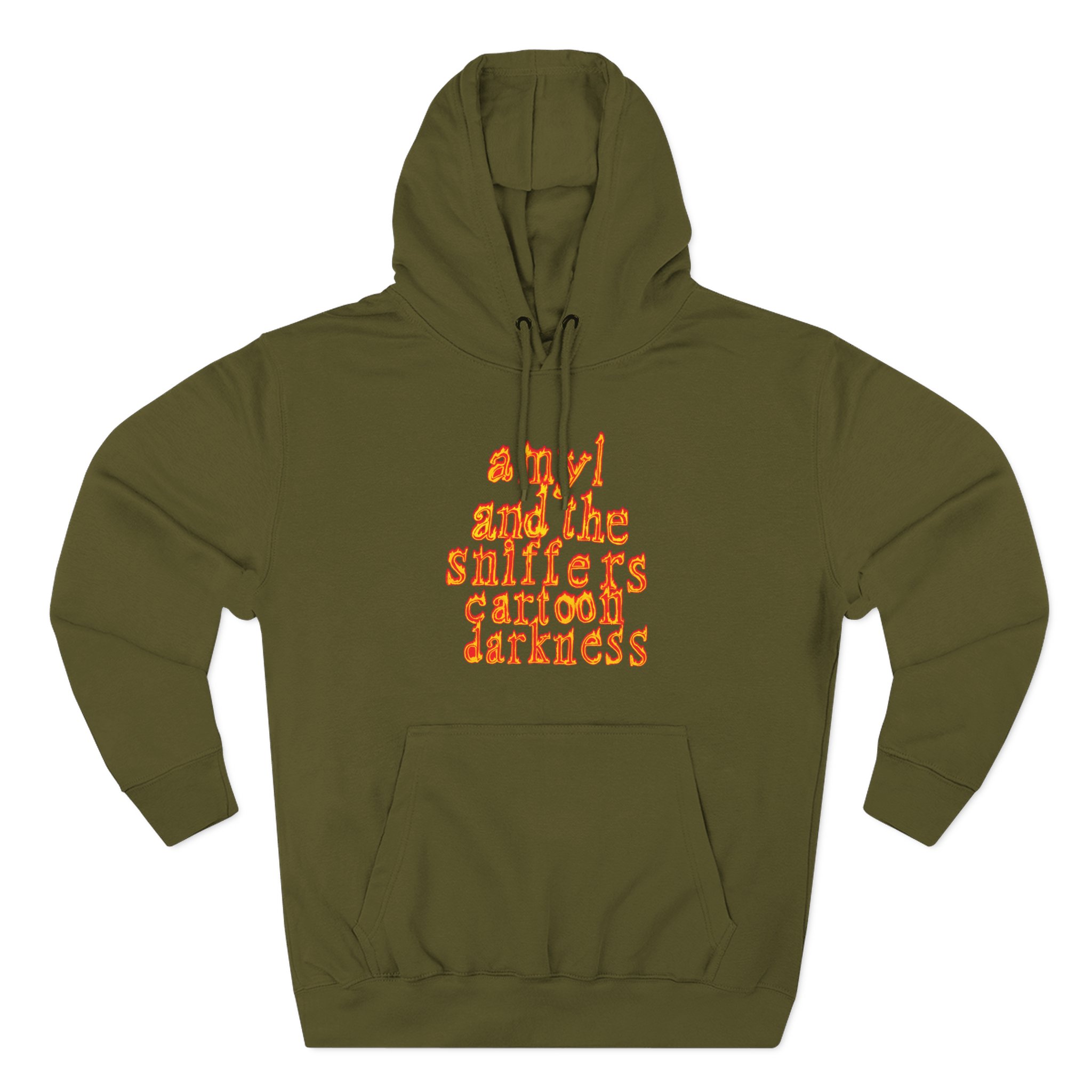 Amyl and the Sniffers Cartoon Darkness Three-Panel Fleece Hoodie - Image 5