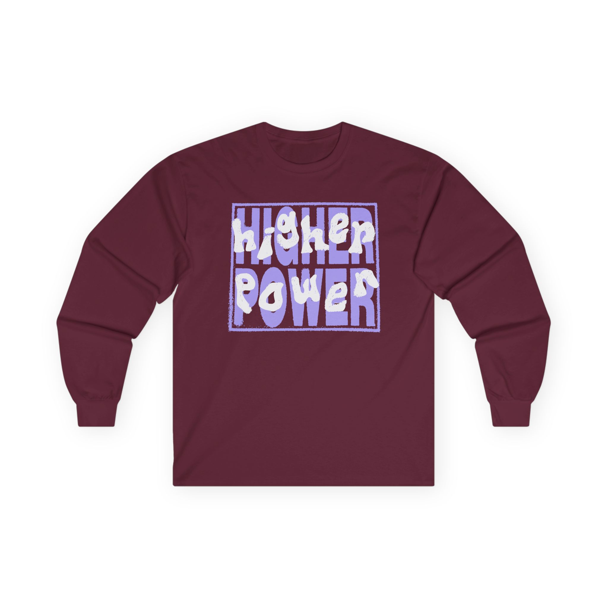 Higher Power Purple Logo Unisex Ultra Cotton Long Sleeve Tee - Image 3