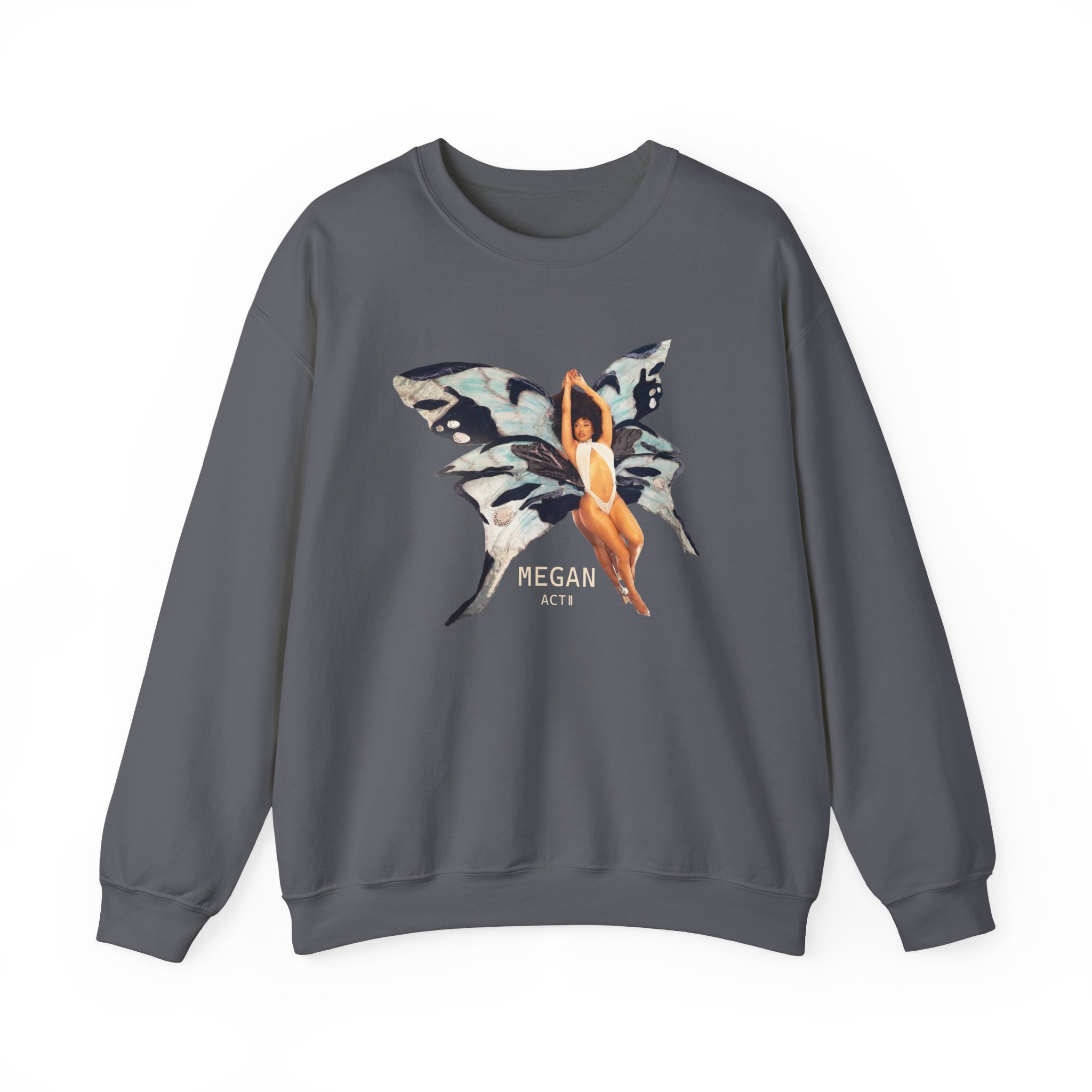 Megan Thee Stallion Butterfly Unisex Heavy Blend™ Crewneck Sweatshirt - Image 13