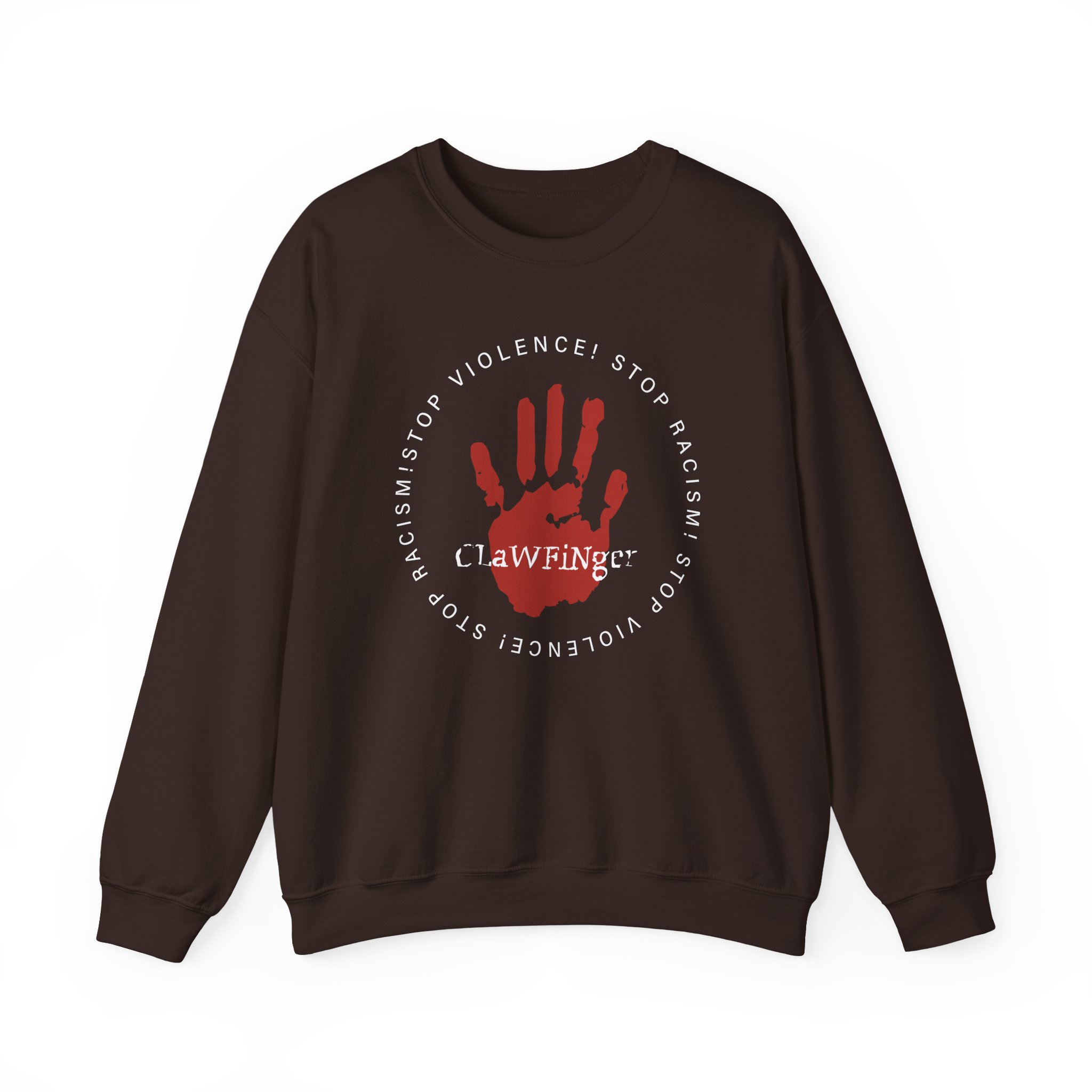 Clawfinger Stop Racism Stop Violence Unisex Heavy Blend™ Crewneck Sweatshirt - Image 3