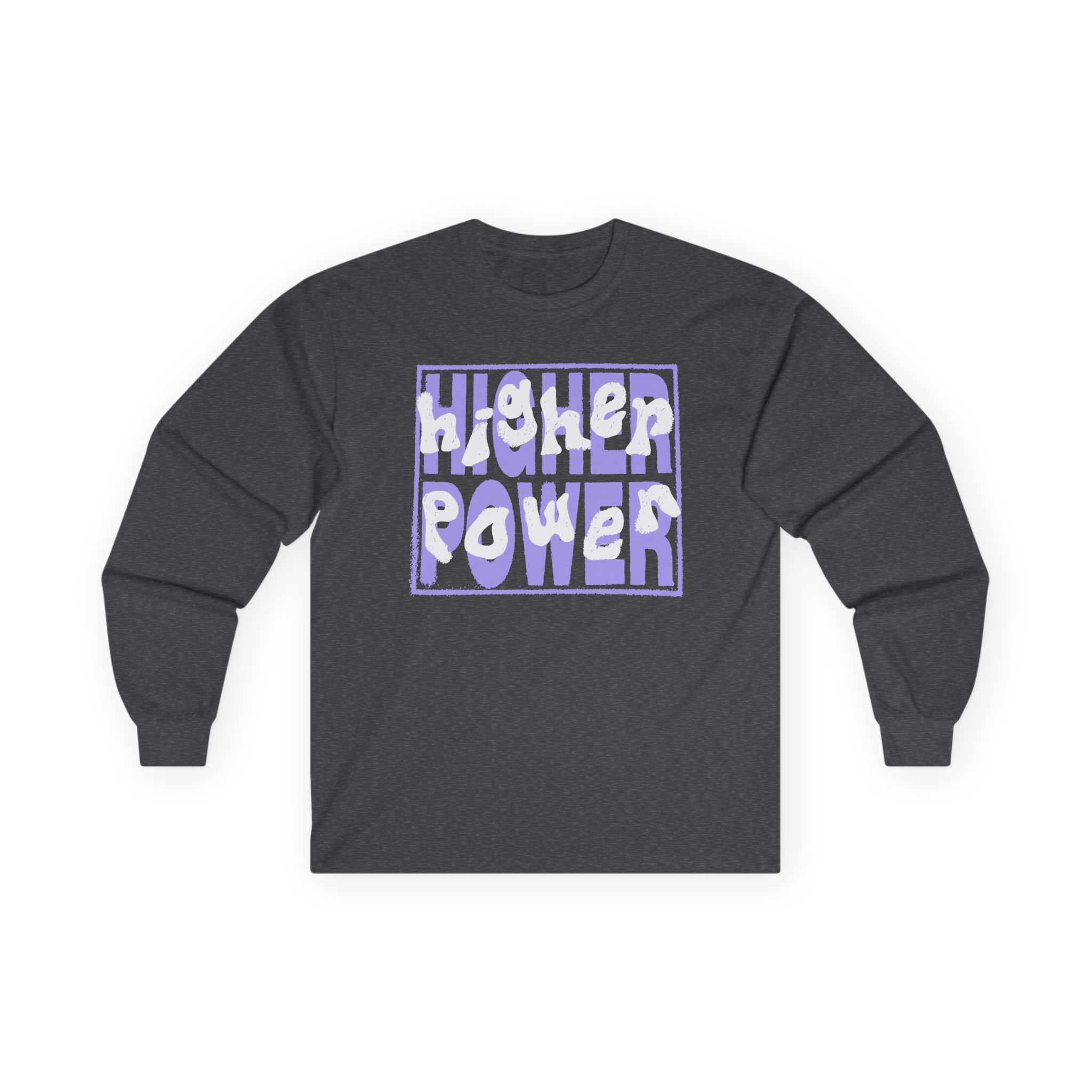 Higher Power Purple Logo Unisex Ultra Cotton Long Sleeve Tee - Image 9
