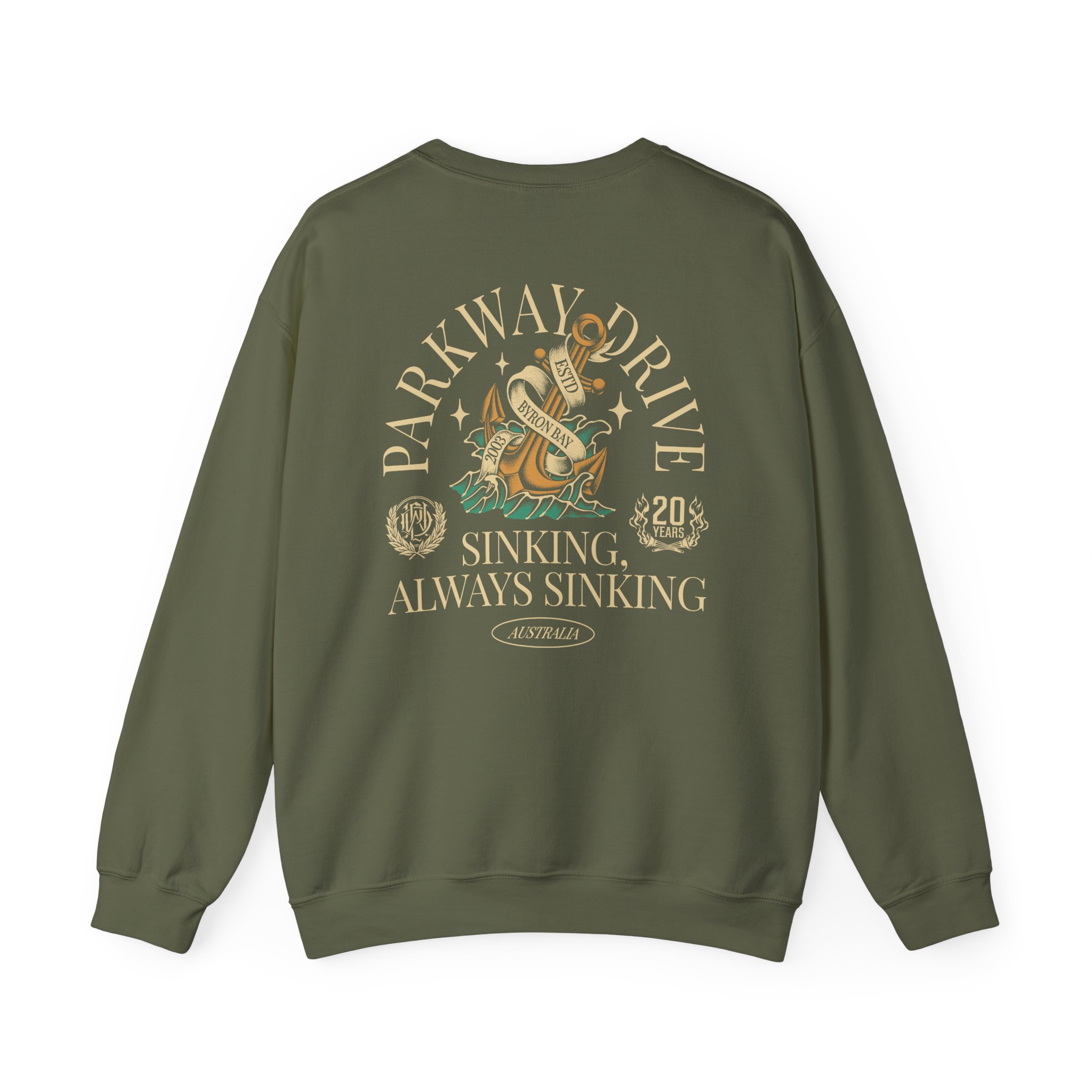 Parkway Drive Boneyards Anchor Unisex Heavy Blend™ Crewneck Sweatshirt - Image 8