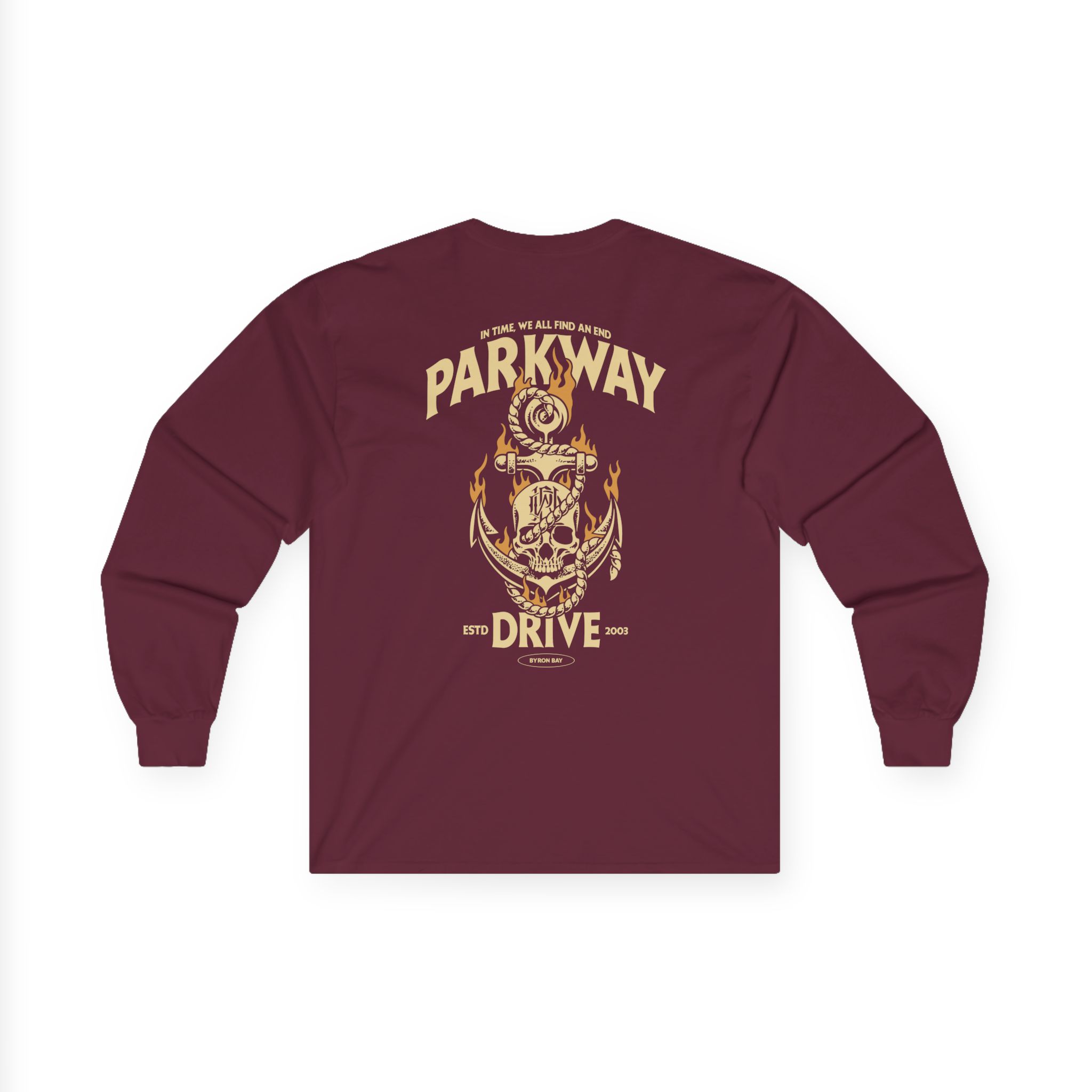 Parkway Drive Skull & Anchor Unisex Ultra Cotton Long Sleeve Tee - Image 4